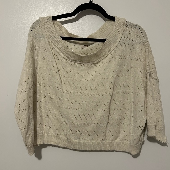 Free People Sweaters - Free People Off-the-Shoulder Cream Sweater